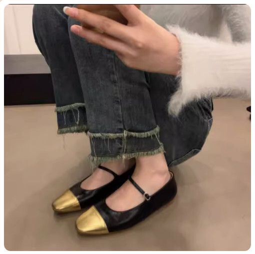 平底豆豆單鞋（黑色【升級版】）（尺碼：35-39碼）(下單後聯絡客服確認發貨尺碼）#F038084228