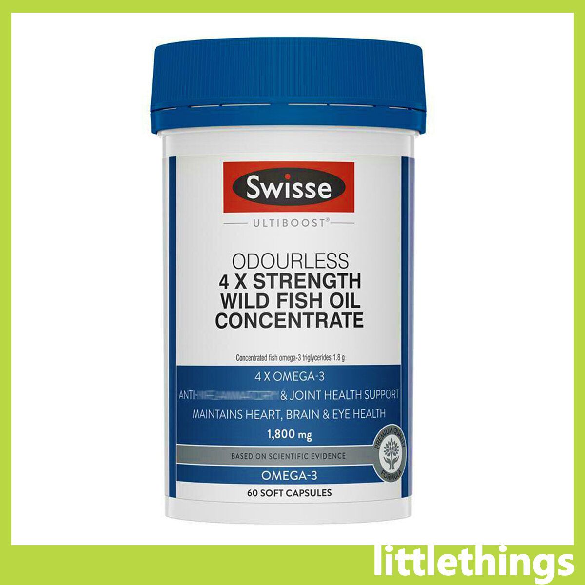 Swisse Ultiboost 4 X Strength Omega 3 Odourless Wild Fish Oil