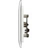 Silver SlimLine Co-Axial TV Socket single screwless clip-on front plate curved corners outlet PCSL60