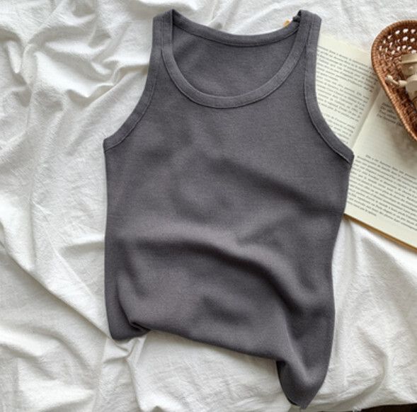 薄款內搭修身背心（灰色）【均碼】#F148048973