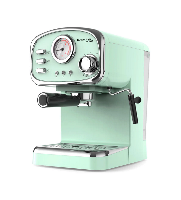 Retro Espresso Machine with Milk Frother (BM-CM5015GS) Mint