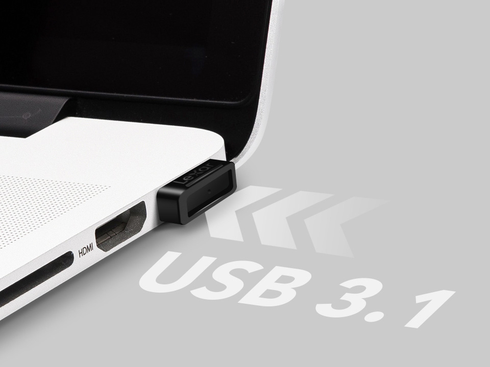 LEXAR | 雷克沙256GB JumpDrive S47 USB 3.1 手指(250MB/S) 黑色