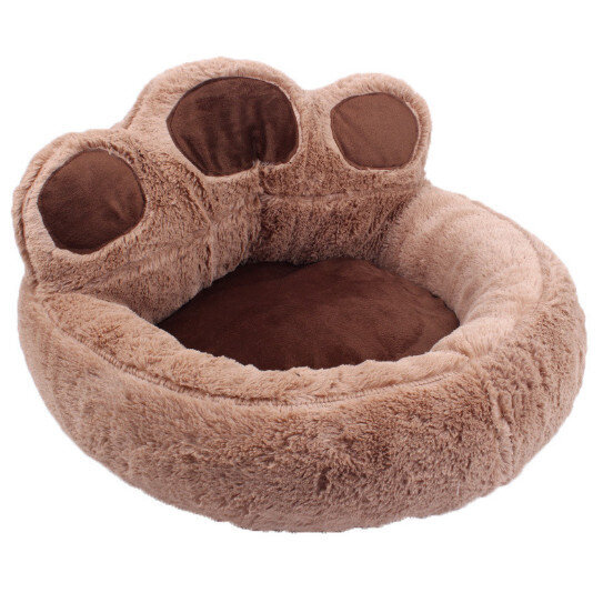 寵物床狗床貓窩貓床可拆洗沙發熊掌窩(咖啡色)(XL適合20磅內)