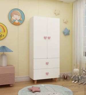 HOME Something - 兒童皇國衣櫃女孩公主床少女夢幻城歐式衣櫃*60cm - HS07990_WH_B