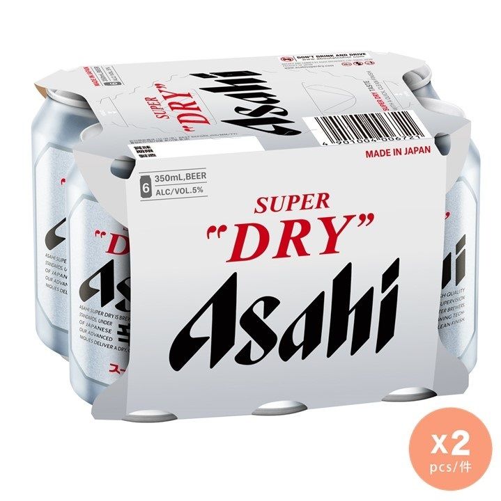 朝日 - Asahi Super Dry 啤酒6罐裝 x 2