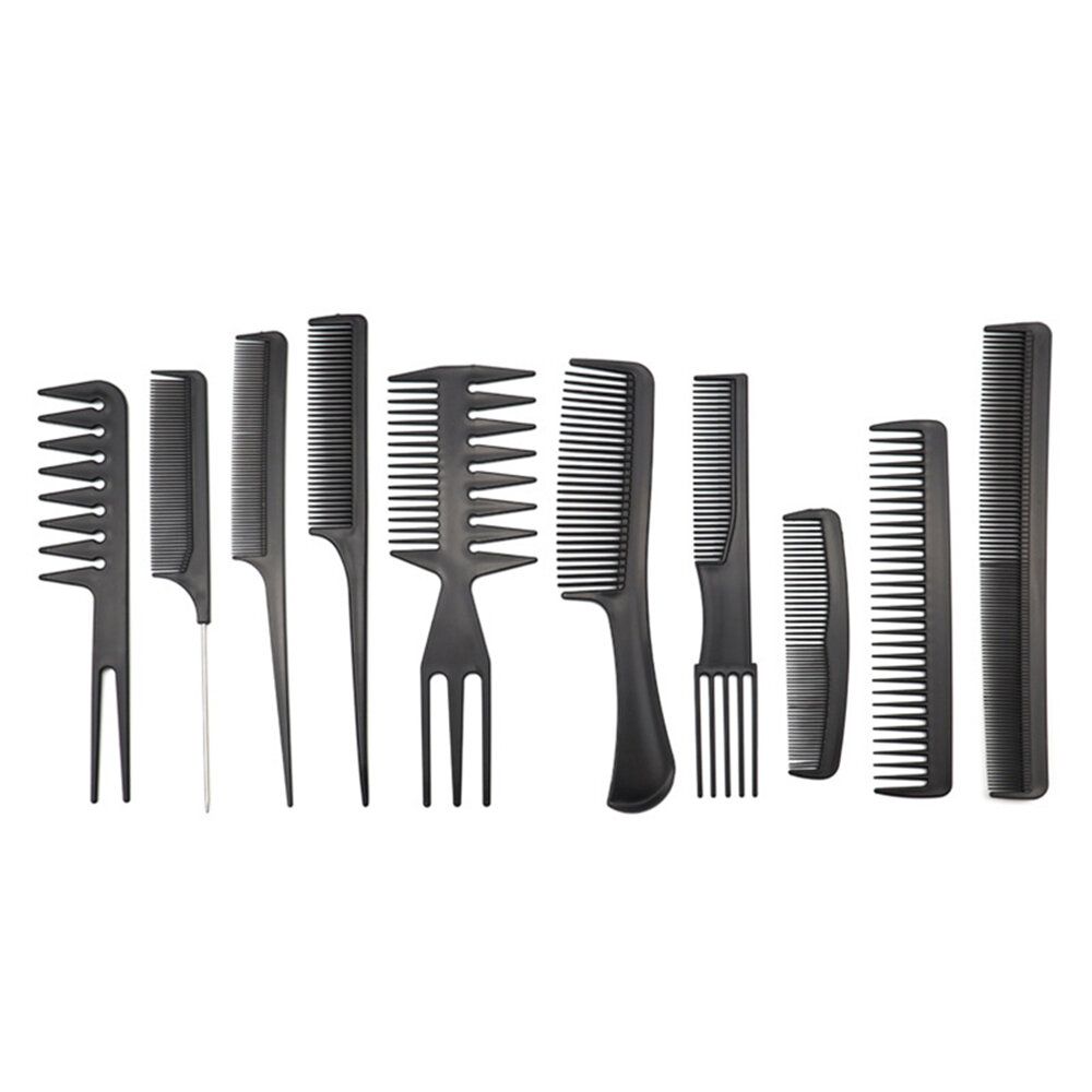 10Pcs/Set Hair Combs Salon Hairdressing Hair Style Barber Plastic Brush Comb 