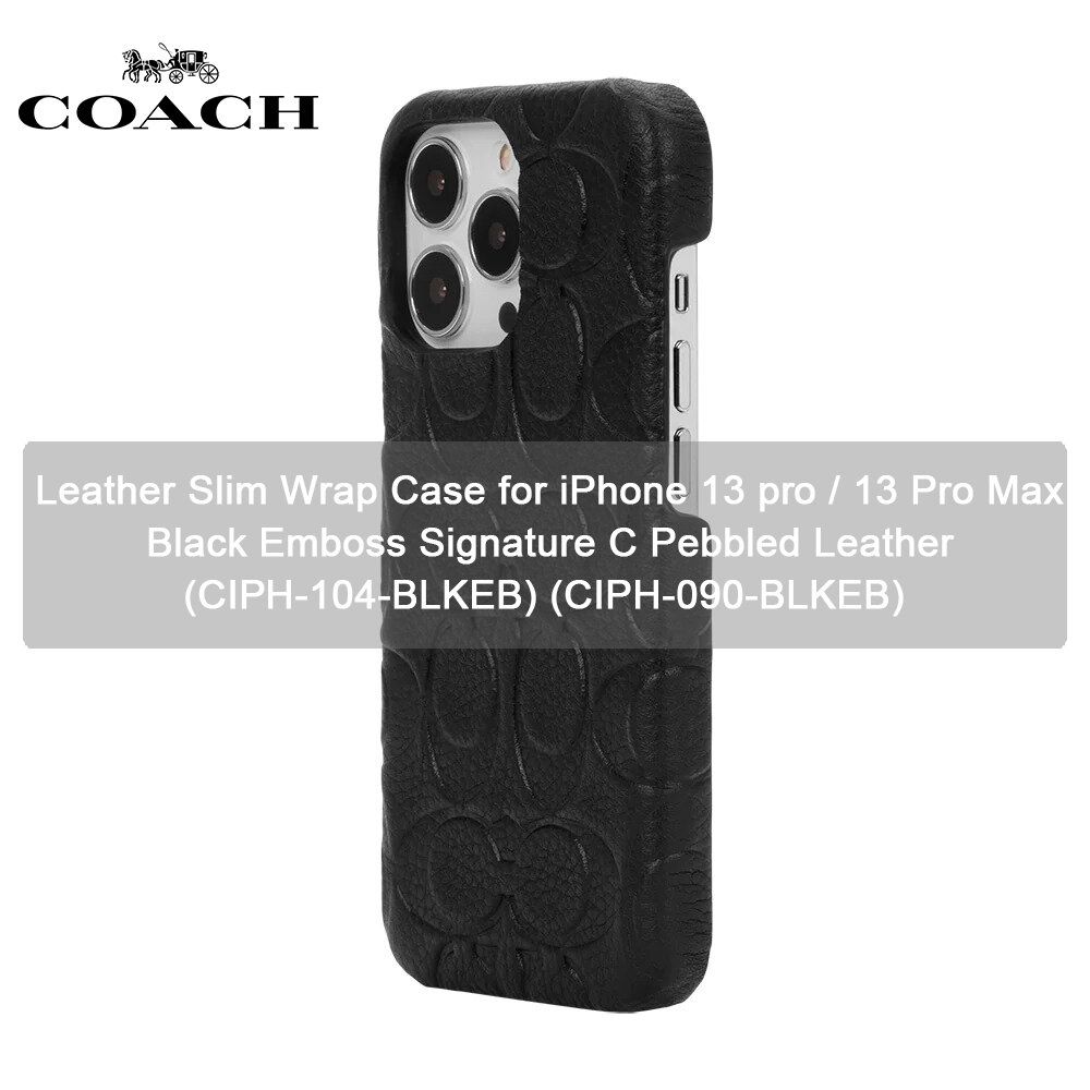 COACH | iPhone 13 Pro Max (CIPH-090-BLKEB) 皮革超薄環繞式保護殼