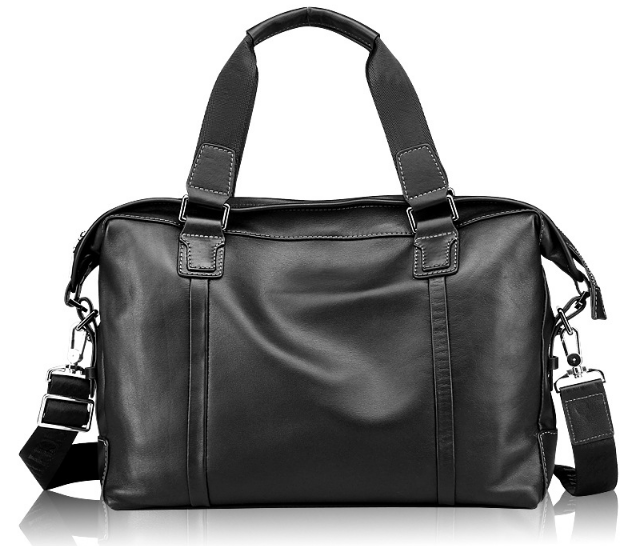 14寸大容量橫款手提皮包(黑色)