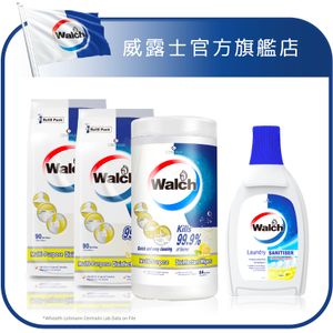 多用途消毒濕巾檸檬84片+威露士多用途消毒濕巾檸檬90片補充裝*2+威露士衣物消毒液檸檬750ml