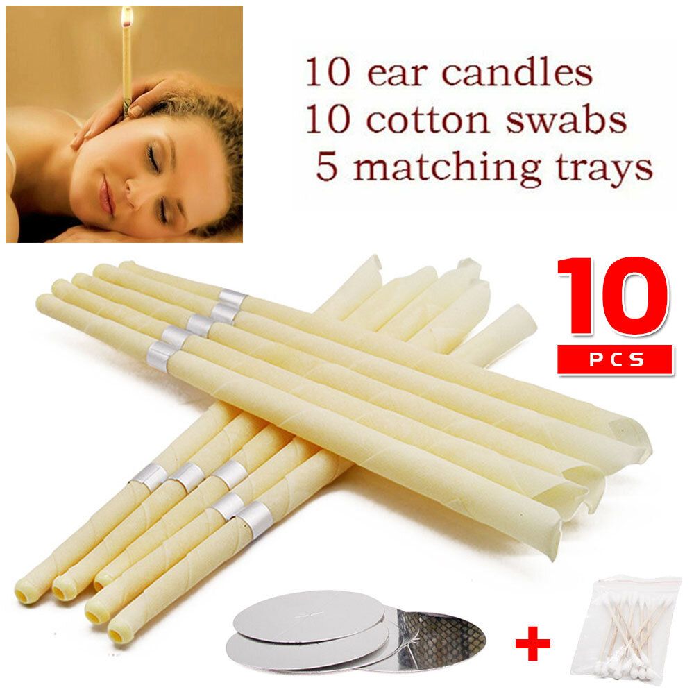 屯京 10PCS Ear Candle Wax Remover Horn Earplug Candling Fragrance with