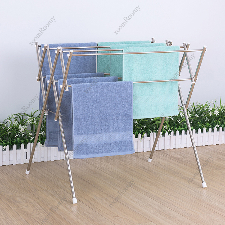 Stainless steel foldable towel rack, small drying rack, clothes rack -0303B-01