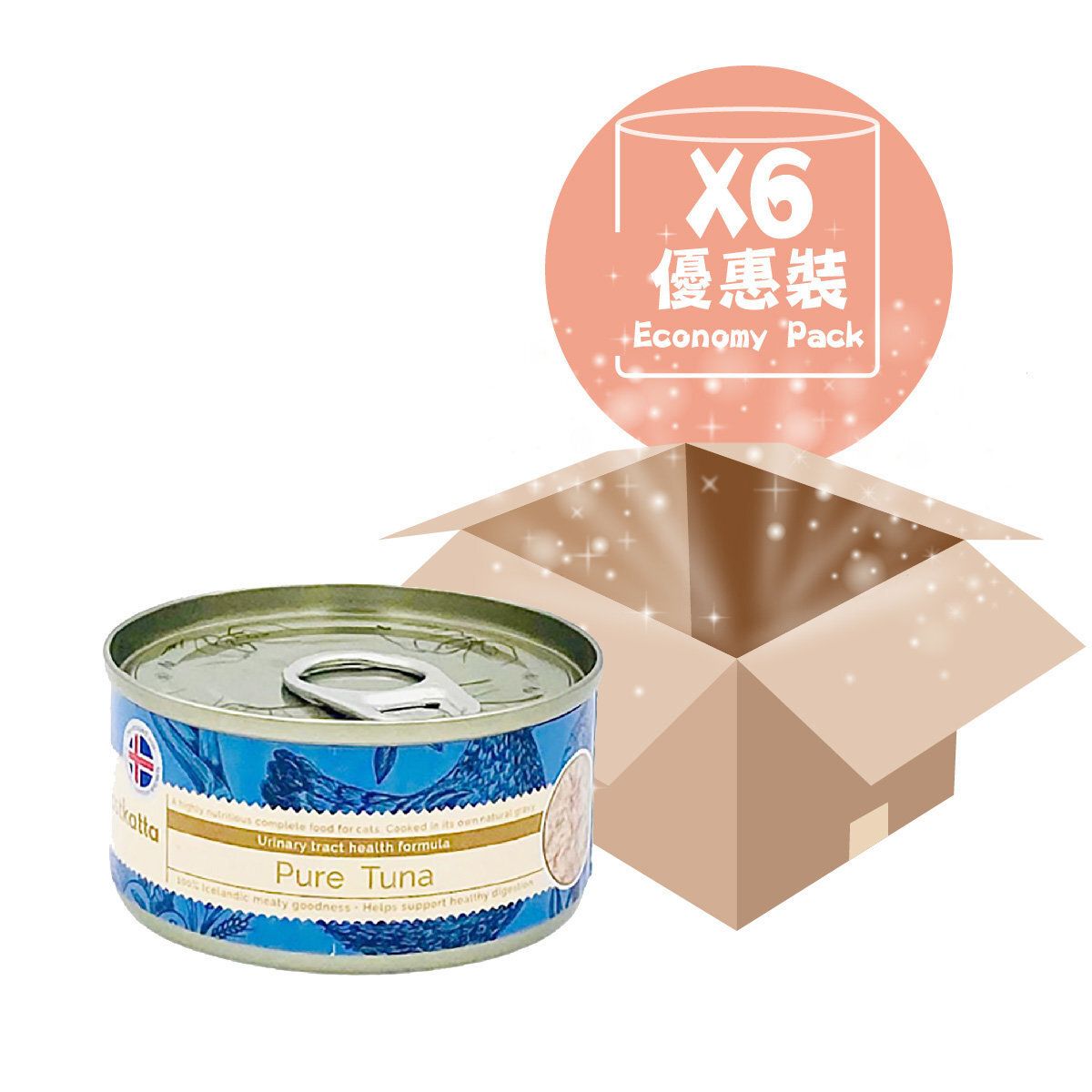 [6PCS SET] Pure Tuna Complete Cat Canned Food 80g*6 Blue Label