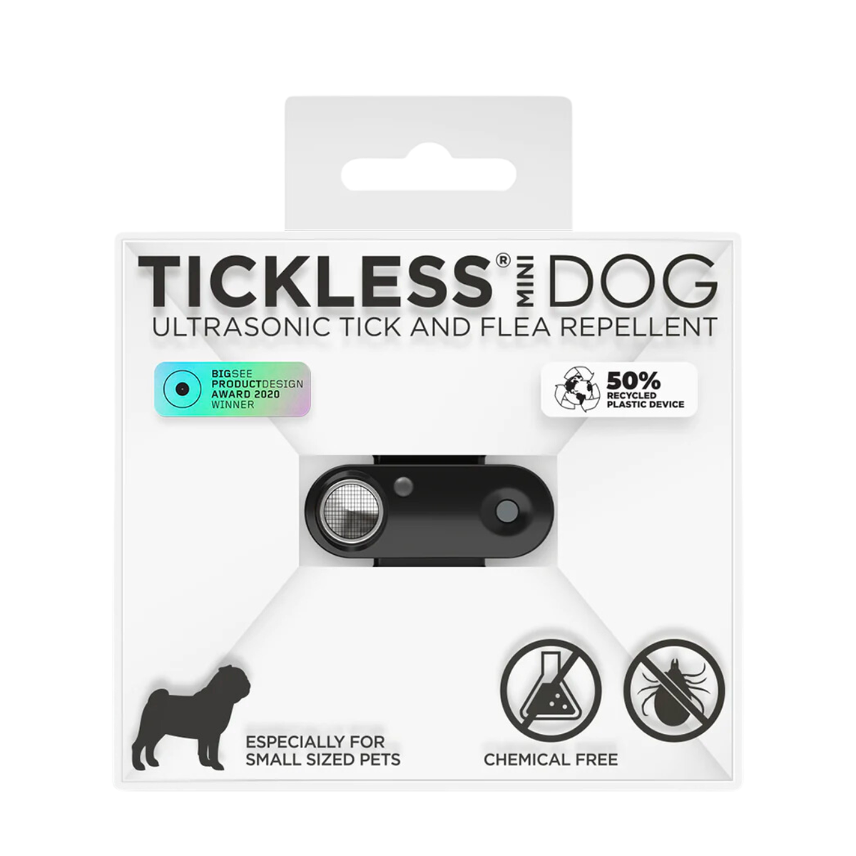 Tickless 超聲波牛蜱跳蚤驅趕器 (充電式) 黑色 Jet Black [歐美直送] [平行進口] #新舊款式隨機發貨