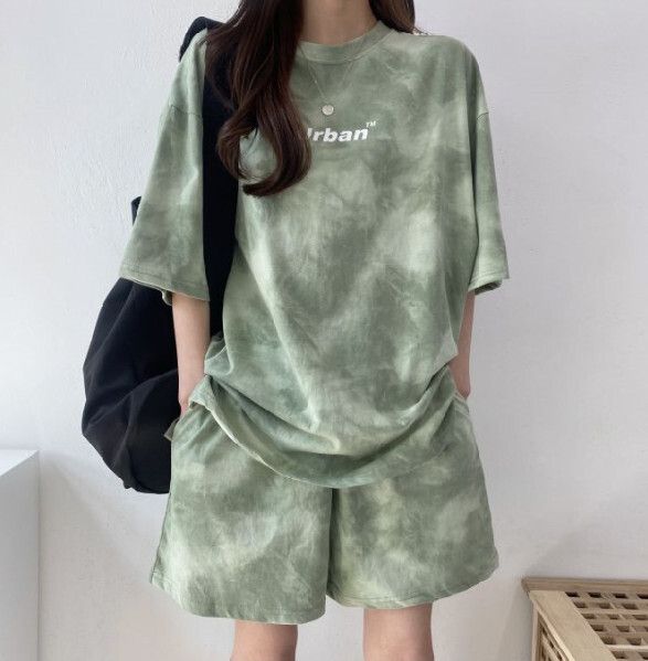 可鹽可甜休閒運動套裝【綠色】 (尺碼：M-3XL碼) (下單後聯繫客服確認發貨尺碼)#F158027126