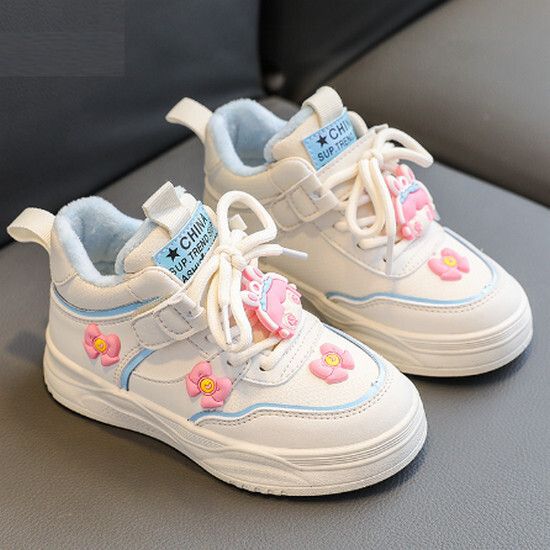 女童蝴蝶結棉鞋 兒童加絨二棉鞋（米月 25碼-37碼）（下單後請聯酪客服確認發貨尺碼）#K018001438