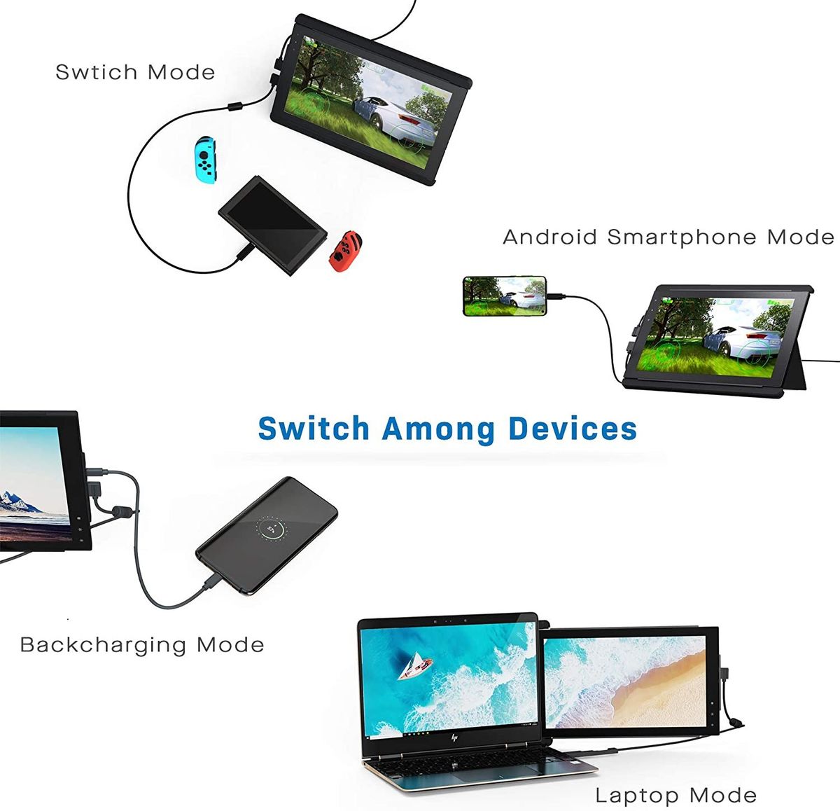 trio portable laptop monitor