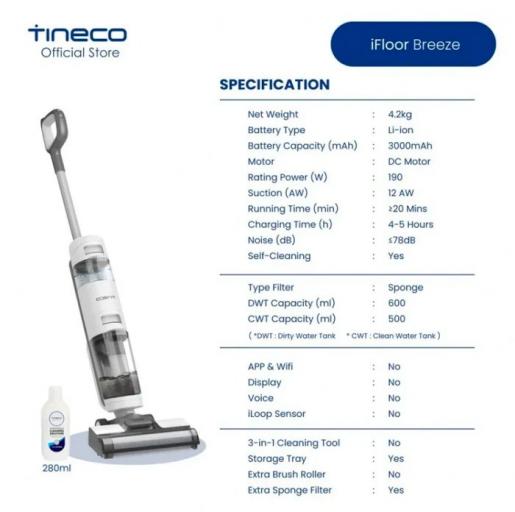 Tineco, Tineco iFloor 3 Breeze Wet & Dry Vacuum Cleaner