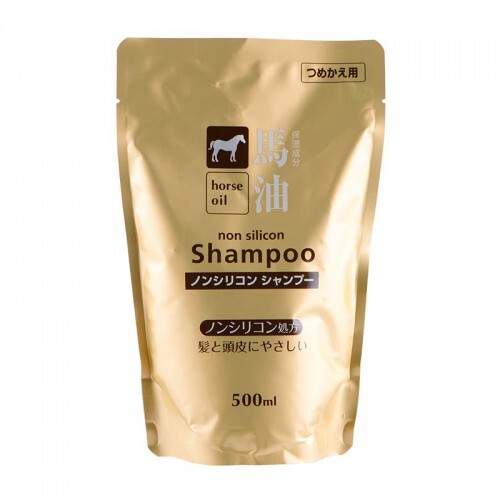 Horse oil silicone-free shampoo 500ml refill 【Parallel imports】