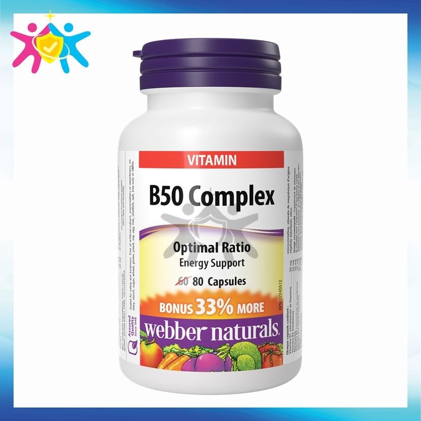 webber naturals | Vitamin B50 Complex 80 capsules [Parallel Goods]Best ...