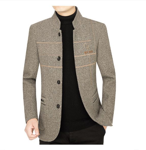 休閒夾克上衣外套【M-4XL】【1858淺咖-春秋薄款】 (下單後聯絡客服確認發貨尺碼) #H246018234