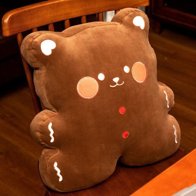 兩用創意卡通抱枕靠枕(深棕色 50cm抱枕帶毯子)