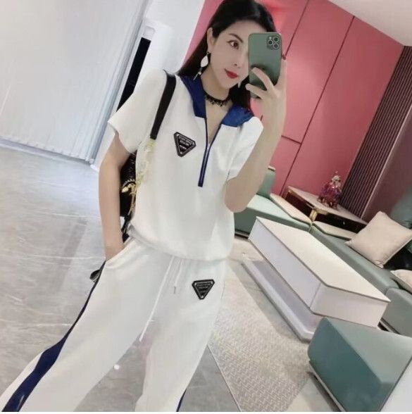 休閒運動套裝【白色】 (尺碼：M-4XL碼) (下單後聯繫客服確認發貨尺碼)#F158027486