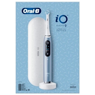 Oral-B | Braun 百靈Oral B iO9 IO 9 Series 9  充電式電動牙刷藍色磁動微震科技專業7大潔齒模式LED彩色互動屏幕智能雙向壓力感應