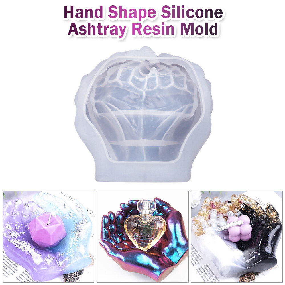屯京, Epoxy resin diy glue mold crystal resin hands mannequin hand plate  ashtray mirror glue mold random color [parallel import]