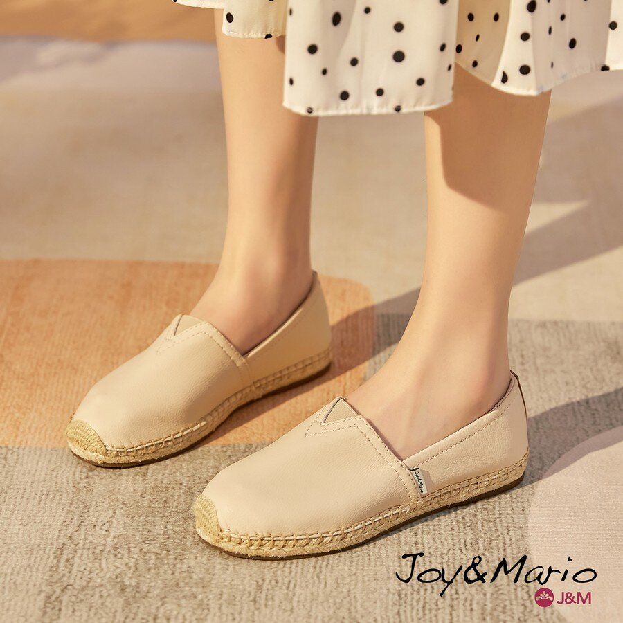 女裝休閒麻底鞋 #平底鞋 #輕便鞋 #舒適 #透氣 #真皮 #casual #flat #shoe #women #slipon #espadrilles #j&m