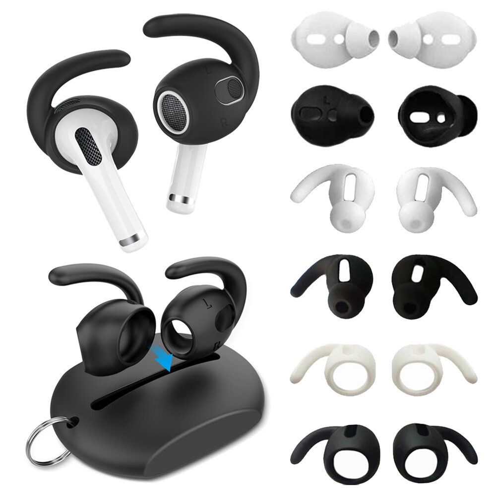 White Silicone Ear Hook For AirPods Pro Ear Tips + Case Earpod Cover Earbuds