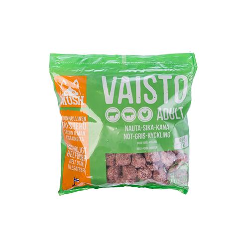 MUSH VAISTO Beef Aurora Pork Chicken Recipe Frozen Dog Food