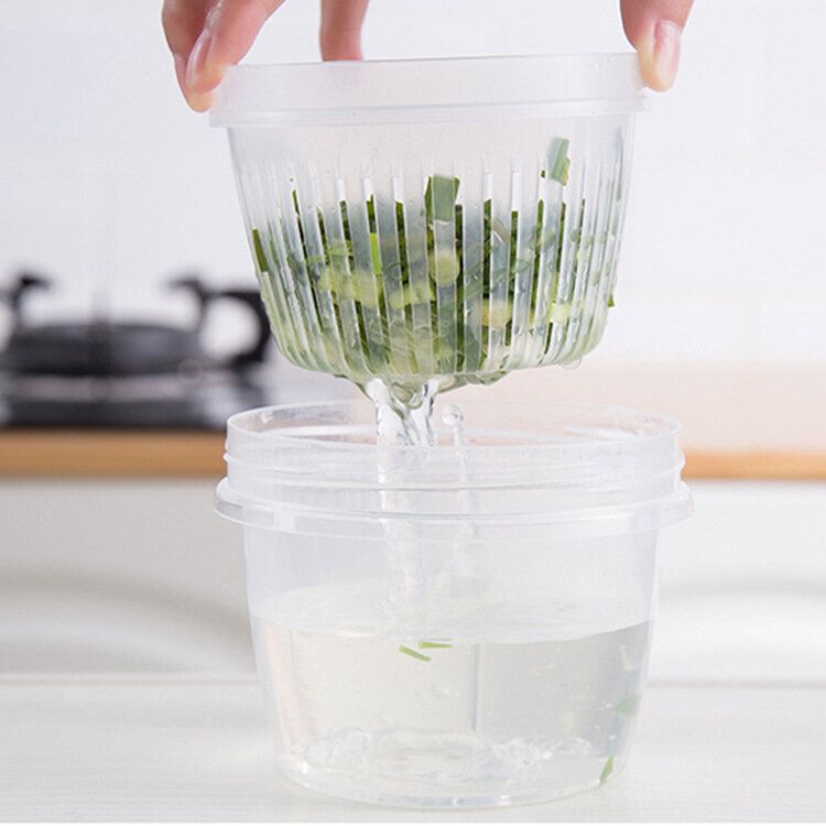 Transparent fresh-keeping box plastic kitchen storage box refrigerator transparent sealed box green