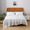 100% French Linen Sheet Set - 4 Piece Bedsheet - 1 Flat Sheet & 1 Fitted Sheet & 2 Pillowcases White
