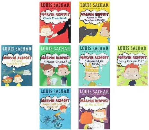 Set of 6 Marvin Redpost series books by Louis Sachar