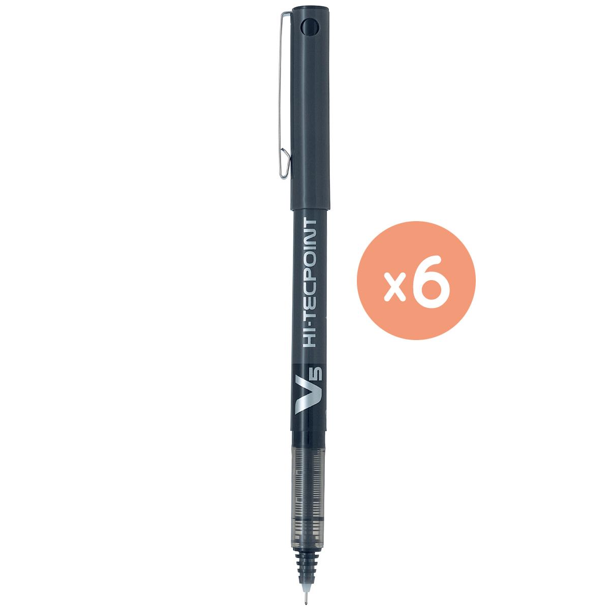 BX-V5 簽字筆, 幼咀, 黑色 x 6 支