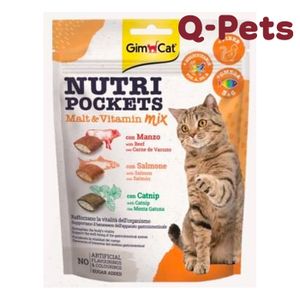 GIMCAT NUTRI POCKETS MALT & VITAMINE  MIX 150GR