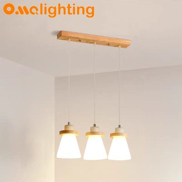 高雅木環吊燈 2213-3S - E27 x 3 天花燈 LED燈 吸頂燈 燈飾 吊燈 燈泡 燈膽燈