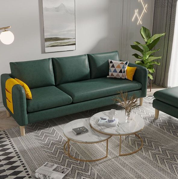 可拆洗布藝沙發【墨綠色（科技布）】【三人位-乳膠款（176cm）】#H148064293