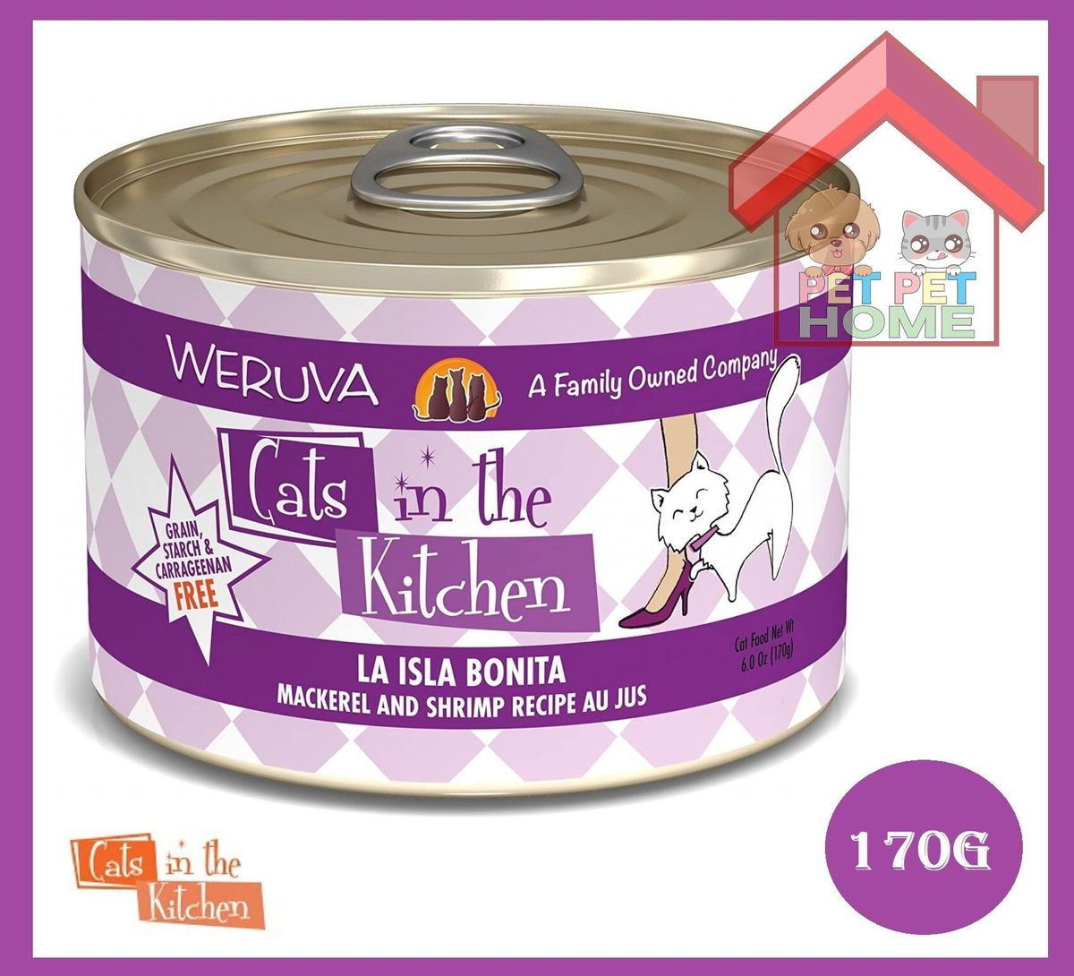 Cats in the Kitchen 罐裝系列 鯖魚+蝦 美味肉汁 170g [1860]
