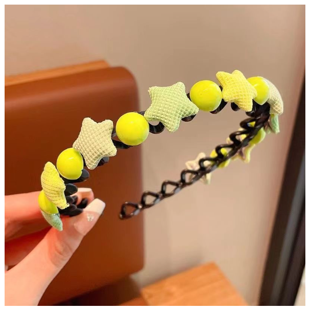 兒童劉海前額碎發神器(綠色星星髮卡)#S143020150