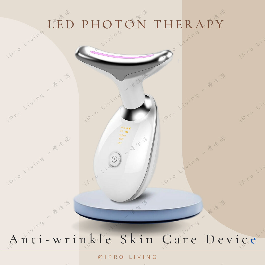 Face Massager Neck Lift Device EMS LED Photon Ultrasonic Anti Aging Wrinkle Skin Tightening Beauty Skin Care Tools 