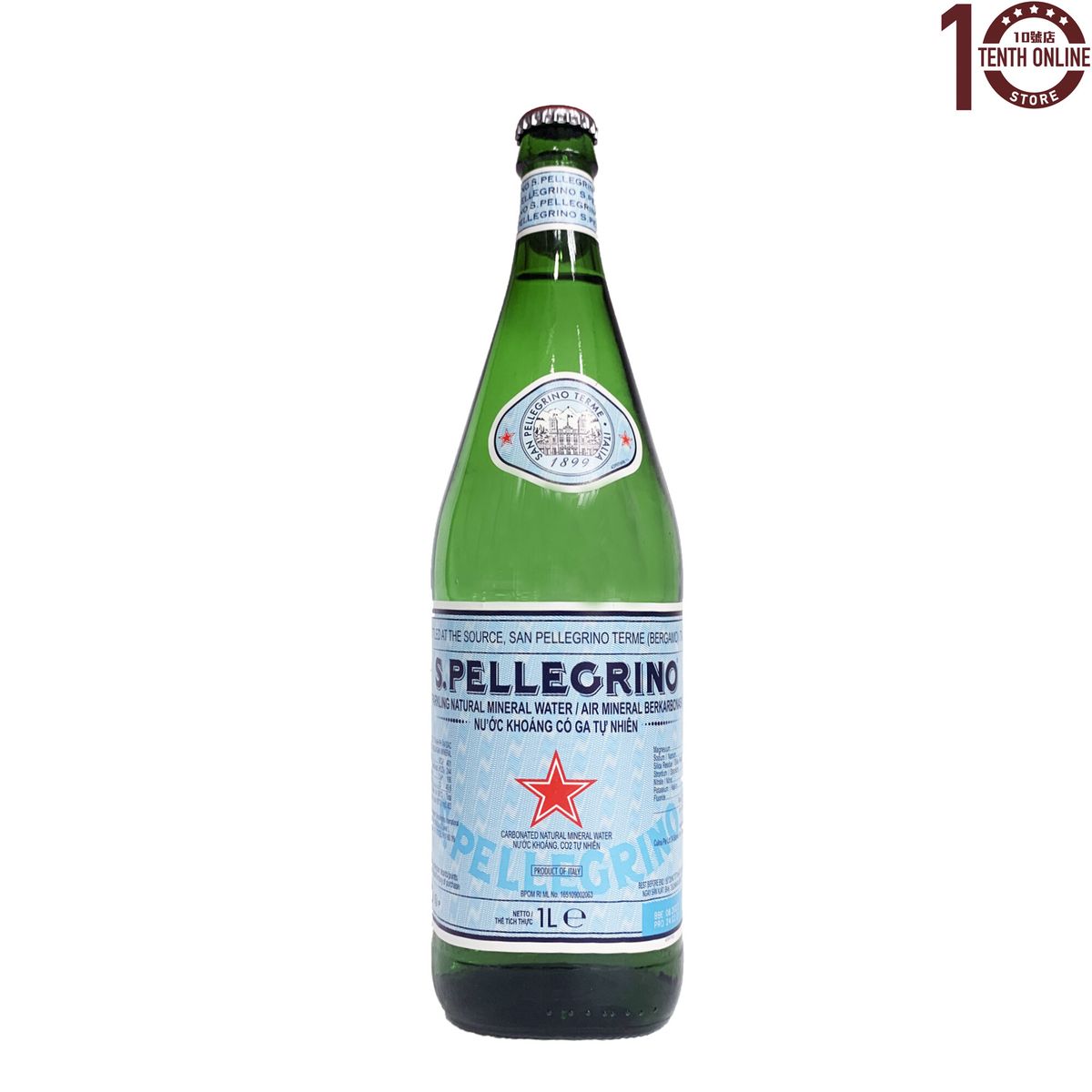 San Pellegrino (Glass Bottle) Mineral Sparkling Water Italy 1L