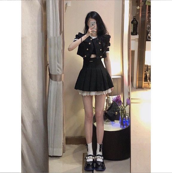 時尚套裝（上衣+裙子 S-XL）(下單後聯絡客服確認發貨尺碼)#F224014003