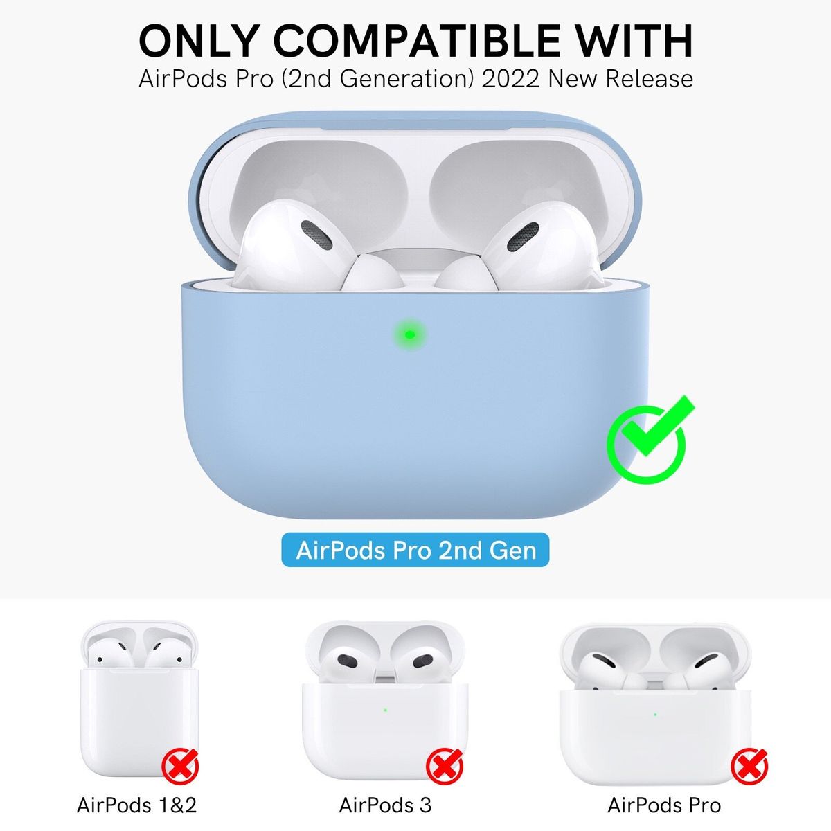 潮日買手| AirPods Pro 2超薄保護套二代矽膠分體式超薄款1.2mm帶掛繩 