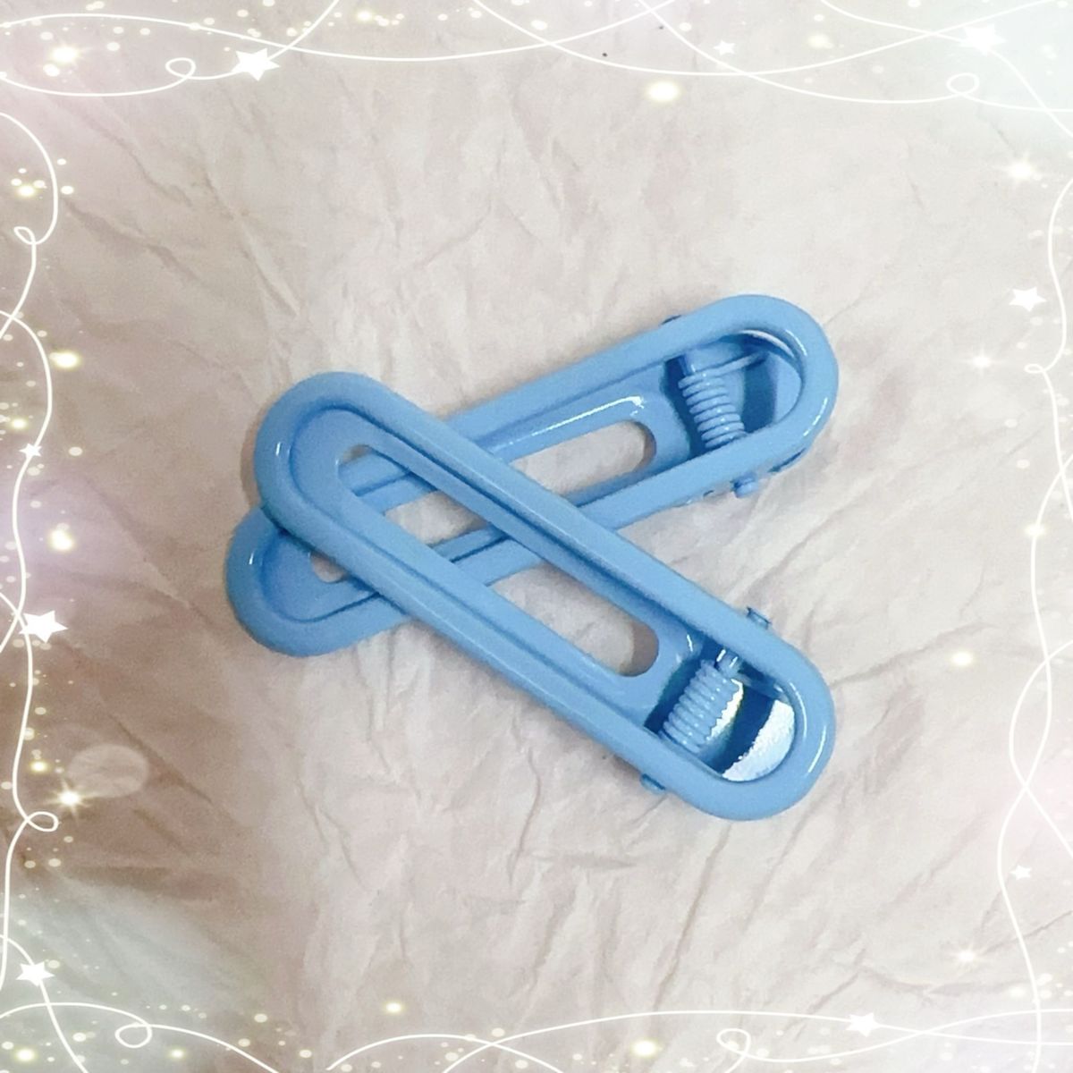 藍色鴨嘴夾 (髮夾長:6cm) (2個裝) (KH)