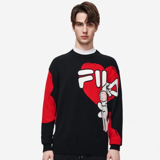 FILA | Online Exclusive FILA x Anthony the Bunny Unisex Wool Sweater | Color : Black Size : L The HK Shopping Platform