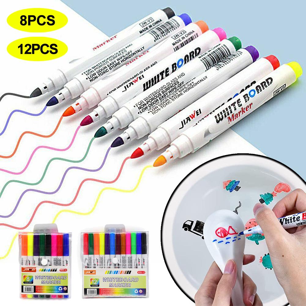 [8 PCS] Magical Water Painting Pen Magic Doodle Drawing Pens Multicolor Child Gift [Parallel Import] 