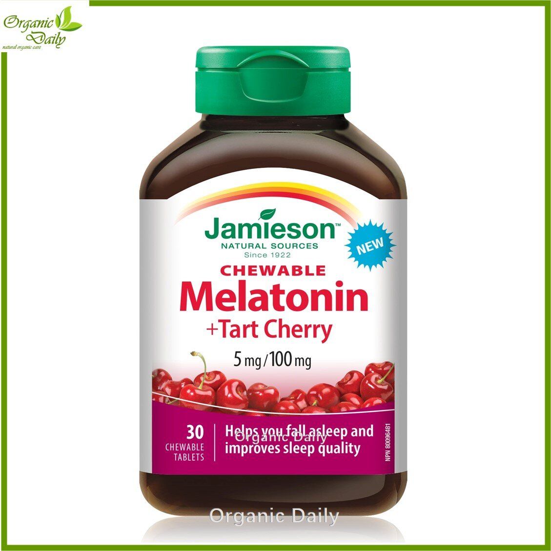 Melatonin + Tart Cherry (5 mg / 100 mg) 30 chew tablets [Parallel Goods]