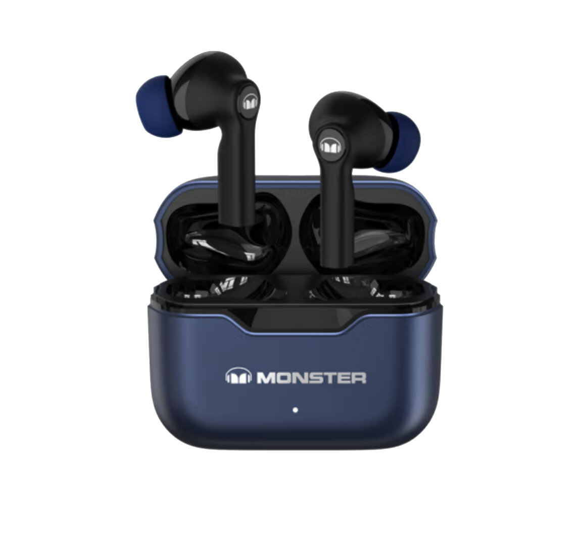 MONSTER魔聲XKT02真無線耳機入耳式雙耳單耳通話 - 藍色