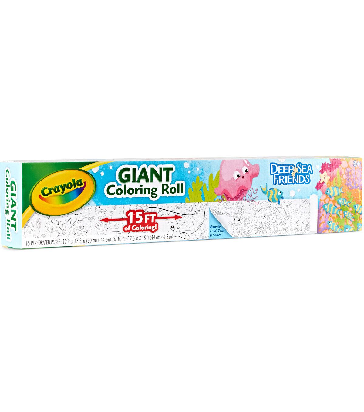 Crayola, Giant Coloring Roll, Deep Sea Friends (042721)